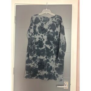 Pure Jill Cloud Tie Dyed Knit Dress Long Sleeve Cotton Gray M‎